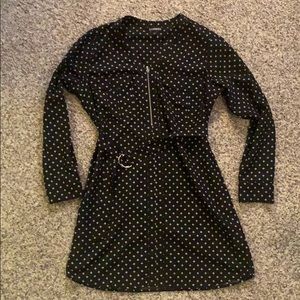 Express- Belted Dress with Zipper Detail